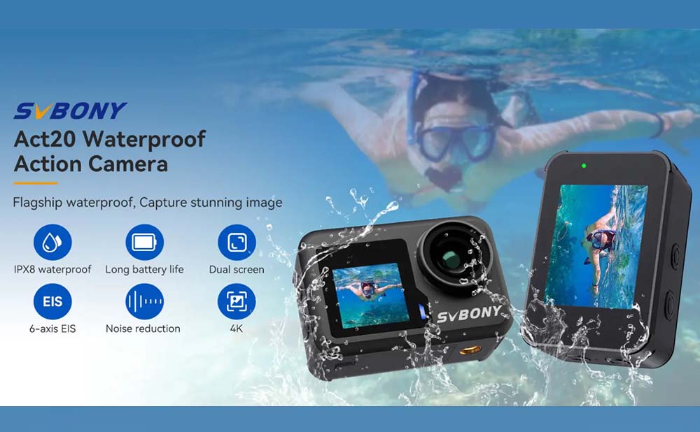 Capture Bold Moments with SVBONY Act20 Action Camera!